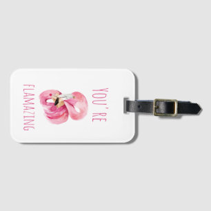 Modern je bent een ontvlammende schoonheidsroze fl bagagelabel