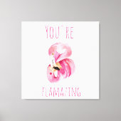 Modern je bent een ontvlammende schoonheidsroze fl canvas afdruk (Voorkant)