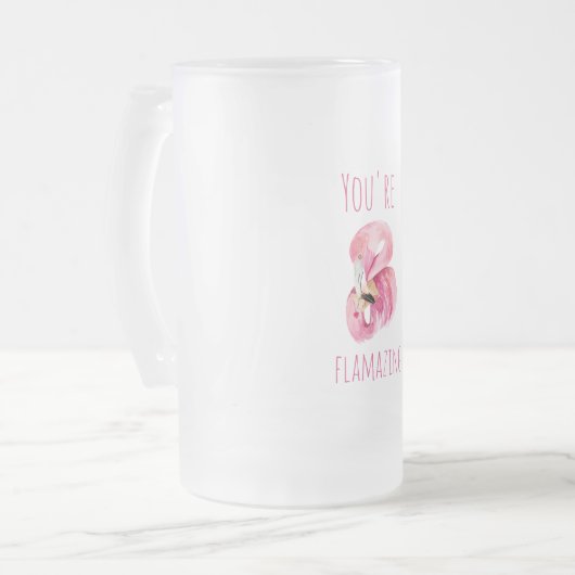 Modern je bent een ontvlammende schoonheidsroze fl matglas bierpul (Voorkant links)