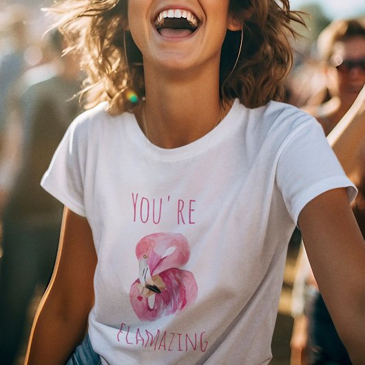 Modern je bent een ontvlammende schoonheidsroze fl t-shirt