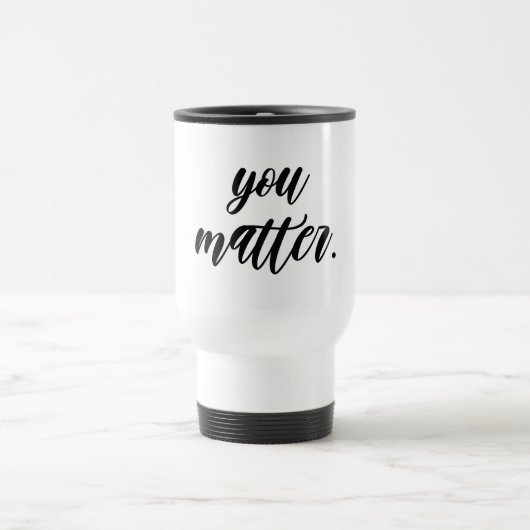 Modern je maakt een positief motiviteitskaartje ui reisbeker (Center)