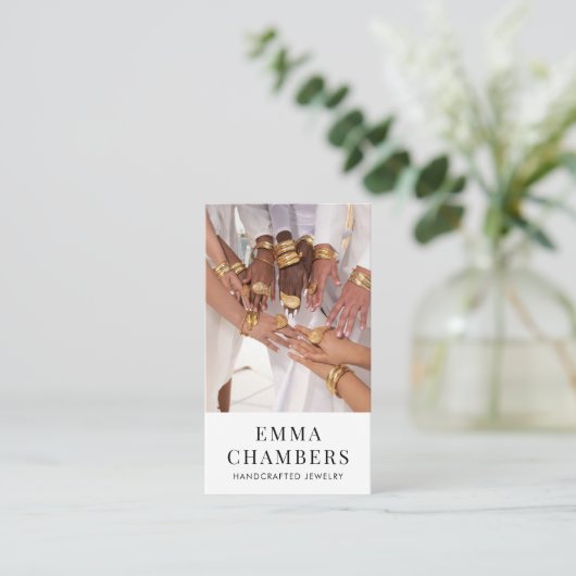 Modern Jewelry Designer Visitekaartje (Staand voorkant)