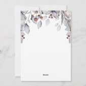 Modern 'JOY' Botanische winterval Feestdagenkaart (Achterkant)