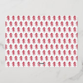 Modern Joy Script Red Foto Folie Feestdagenkaart (Achterkant)