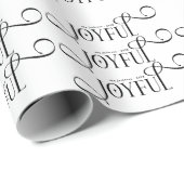 Modern Joyful Family Christmas Cadeaupapier (Rol Hoek)