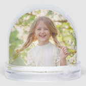Modern Joyful Half Arch 2-Photo Snow Globe Sneeuwbol (Achterkant)