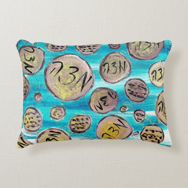 Modern Joyful Matzah Accent Kussen (Voorkant)