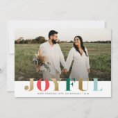 Modern Joyful Photo Kerstfeestay Kaart (Voorkant)