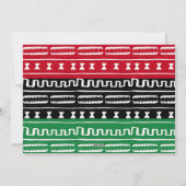 Modern Joyous Kwanzaa Mudcloth Pattern Foto Feestdagenkaart (Achterkant)