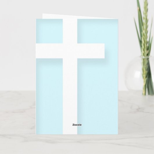 Modern Jubileum van Doopsel in Blauwe Groet Kaart (Achterkant)