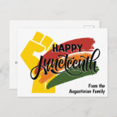 Modern JUNETEENTH Briefkaart (Voorkant / Achterkant)