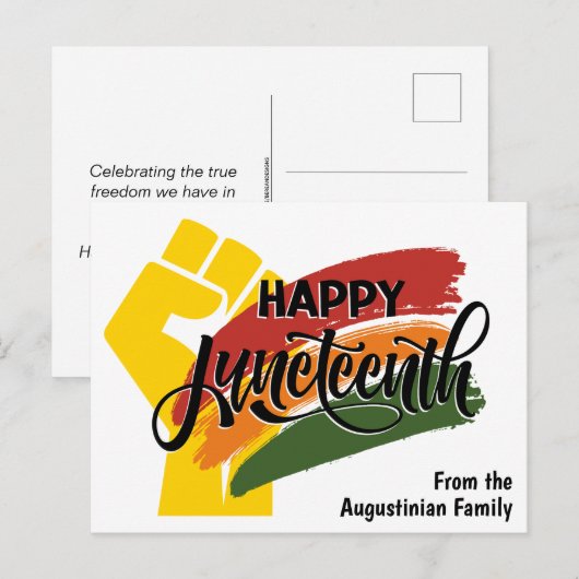 Modern JUNETEENTH Briefkaart (Voorkant / Achterkant)