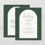 Modern Juniper Green Wedding Invitation (Voorkant / Achterkant)