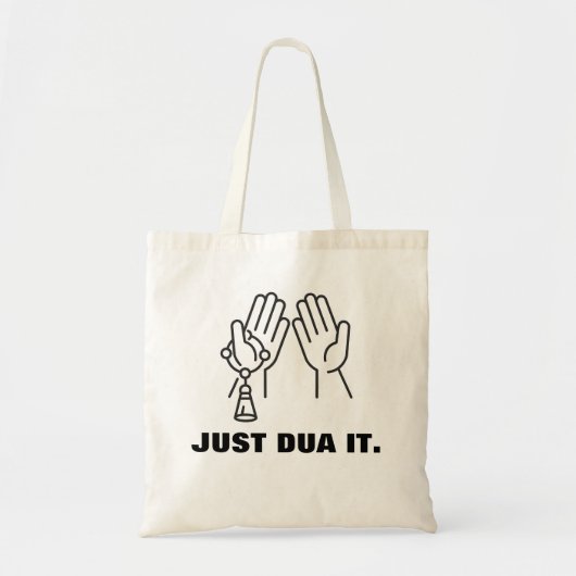 Modern Just Dua It Moslim Islamitische Pun Canvas  Tote Bag (Voorkant)