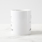 Modern "Just Married" Wedding Minimalist  Extra Grote Beker (Voorkant)