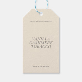 Modern kaars eenvoudig branding cadeau label cadeaulabel