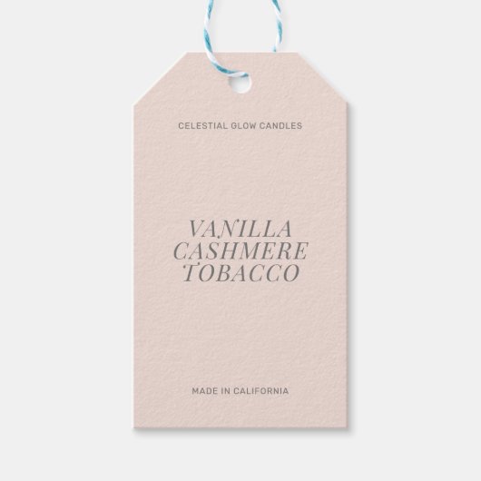Modern kaars eenvoudig branding cadeau label cadeaulabel (Voorkant)