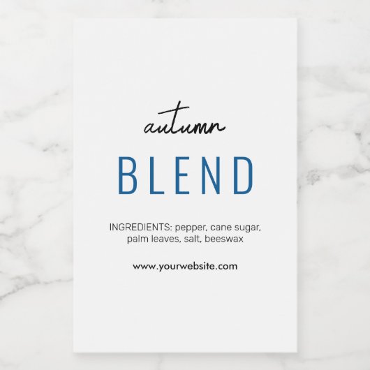 Modern kaars of Potpourri Label Voedselcontainer Etiket (Enkel label)