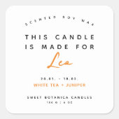 Modern kaars zodiac label (Voorkant)