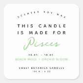 Modern kaars zodiac label (Voorkant)