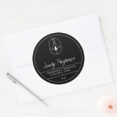 Modern kaarsenetiket ronde sticker (Envelop)