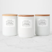 Modern kaarsenetiket voedselcontainer etiket (Flessen)