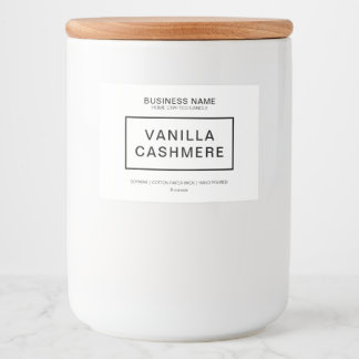 Modern kaarsenetiket voedselcontainer etiket