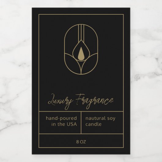 Modern kaarsenetiket voedselcontainer etiket (Enkel label)