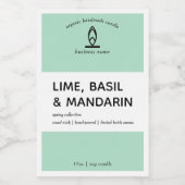 Modern kaarsenlabel voedselcontainer etiket (Enkel label)