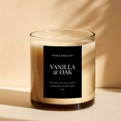 Modern kaarsenlabel voedselcontainer etiket