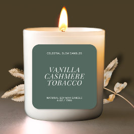 Modern kaarsetiket minimal product sticker