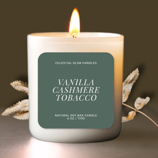 Modern kaarsetiket minimal product sticker