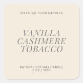 Modern kaarsetiket minimal product sticker (Voorkant)