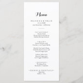 Modern kalligrafie diner menu (Voorkant)