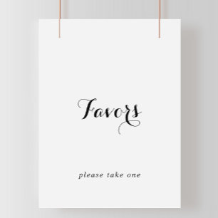 Modern kalligrafie favors bord poster