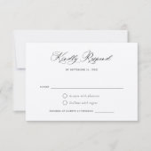 Modern kalligrafie Script Elegant Kraft Paper RSVP Kaart (Voorkant)