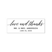Modern Kalligrafie Script Liefde en Bedankt Bruilo Rubberstempel (Gestempeld)