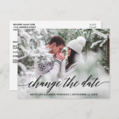 Modern kalligrafie script Verander de datum van de Briefkaart (Voorkant / Achterkant)