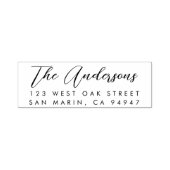 Modern kalligrafiescript Return Address Zelfinktende Stempel (Design)