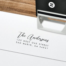 Modern kalligrafiescript Return Address Zelfinktende Stempel