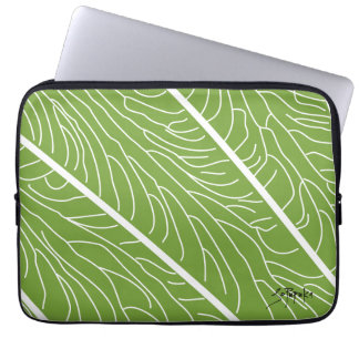 Modern Kalo Leaf - Green Laptop Sleeve