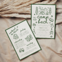 Modern Kampeer Bach Groen Script Meisjesuitje Week