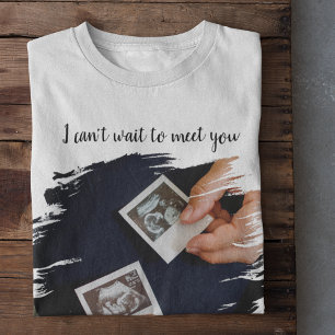 Modern Kan niet wachten om je te ontmoeten Papa T-shirt
