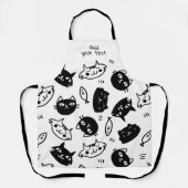 Modern Kawaii Funny Black White Cute Cats Pattern Schort (Voorkant)