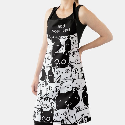 Modern Kawaii Funny Cute Cats Pattern Schort (Insitu)