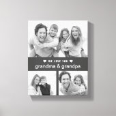 Modern Keepomwille Black en White Photos Grandpare Canvas Afdruk (Voorkant)