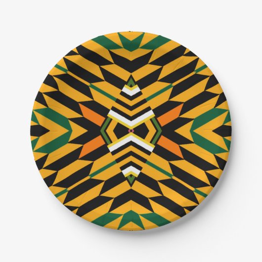 Modern Kente Pattern Papier Bord (Voorkant)