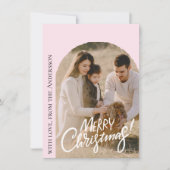 Modern Kerst Foto Feestdagenkaart (Voorkant)