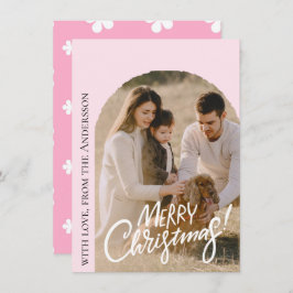 Modern Kerst Foto Feestdagenkaart