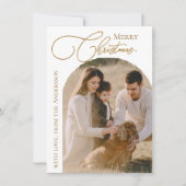 Modern Kerst Foto Feestdagenkaart (Voorkant)